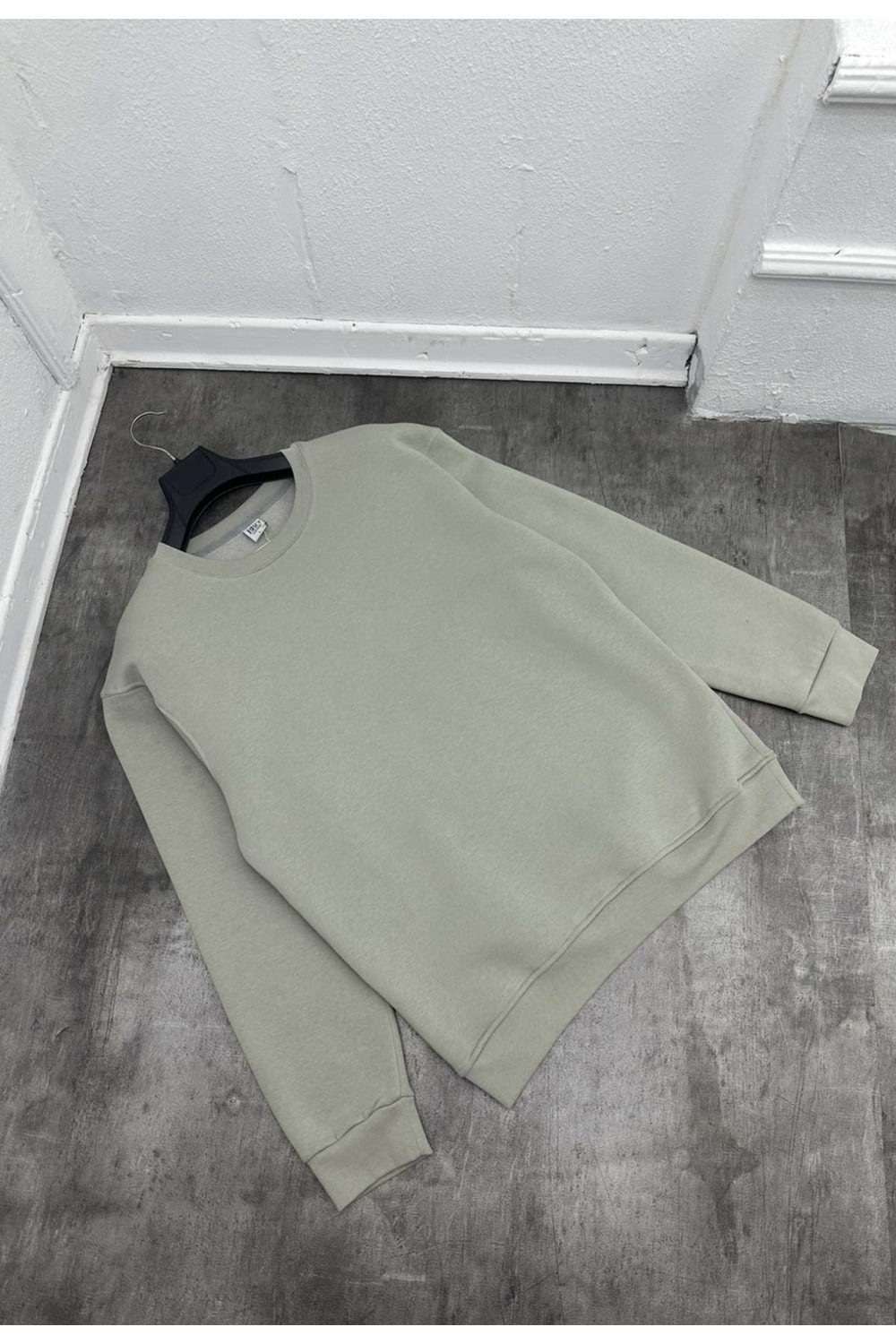 1006 BASIC BISIKLET YAKA SWEAT - TAŞ - L