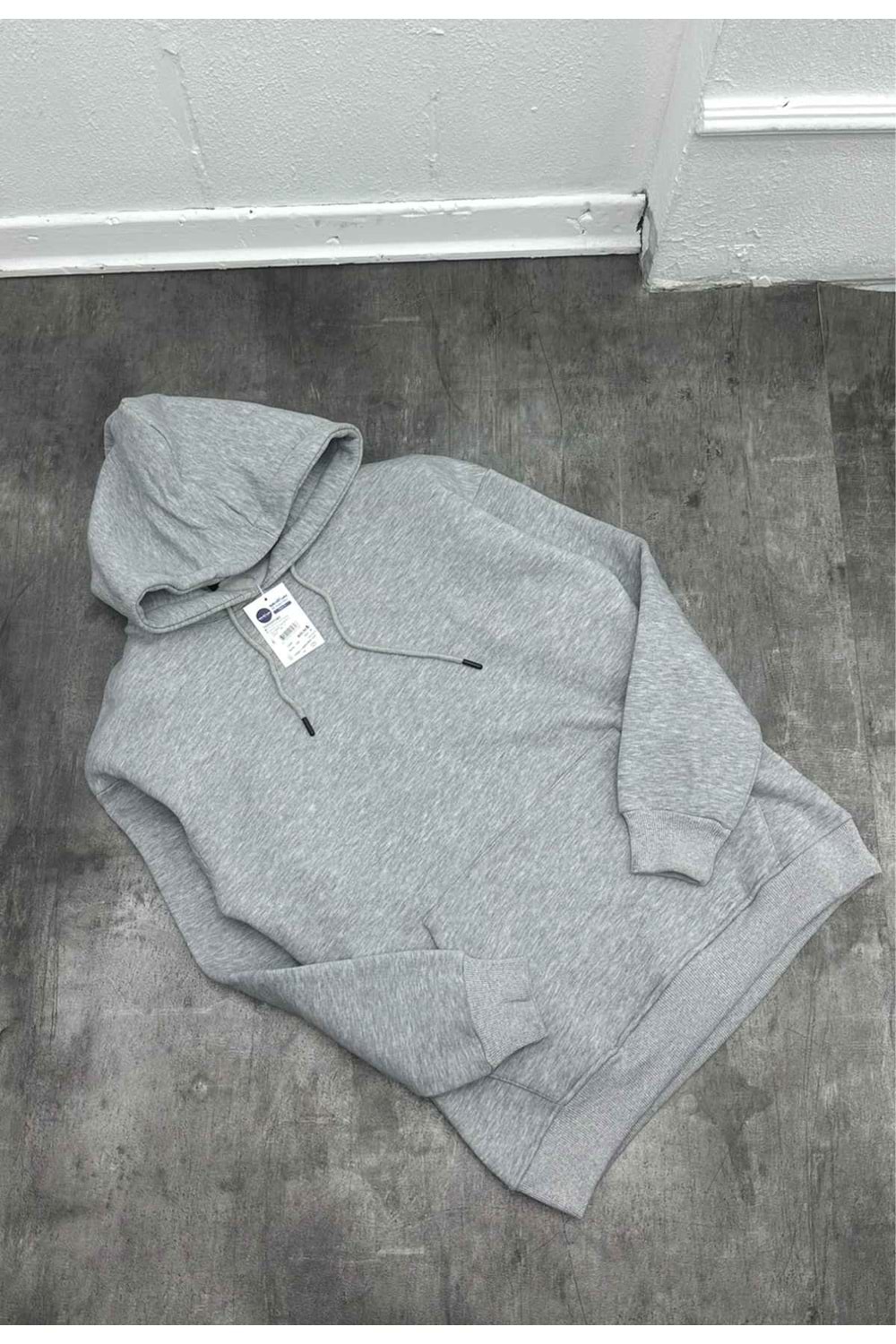 1007 BASIC KAPÜŞONLU SWEAT - GRİ - S