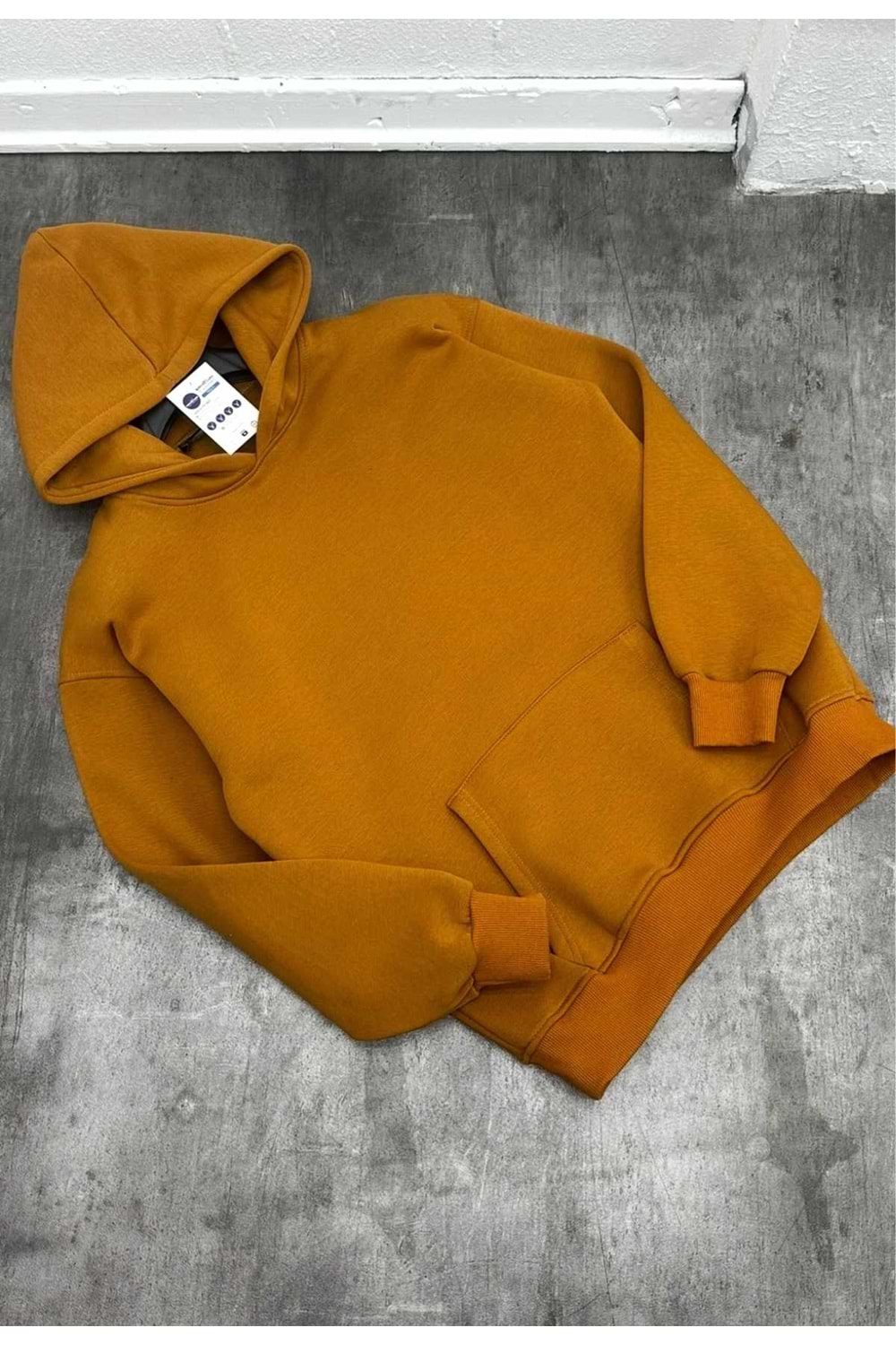 1010 BASIC YARIM OVERSIZE SWEAT - KOYU HARDAL - XL