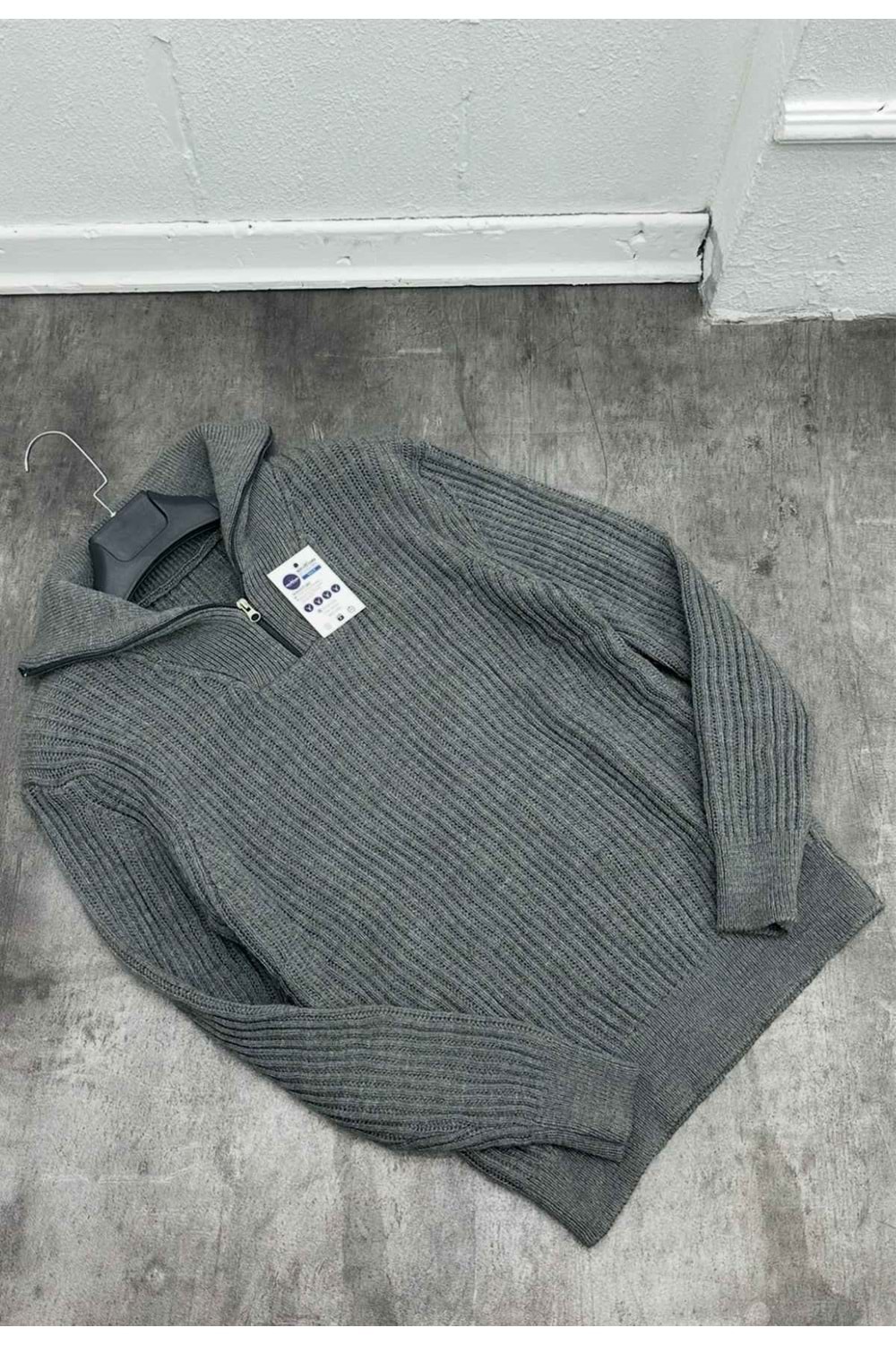 1011 BASIC TRİKO ÖRME SWEAT - ANTRASİT - STANDART