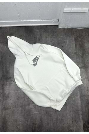 1037 NIKE KAPŞONLU SWEAT - BEYAZ