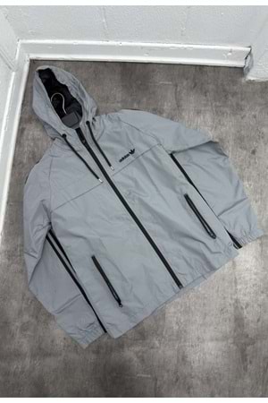 1026 ADIDAS YAĞMURLUK - GRİ - M