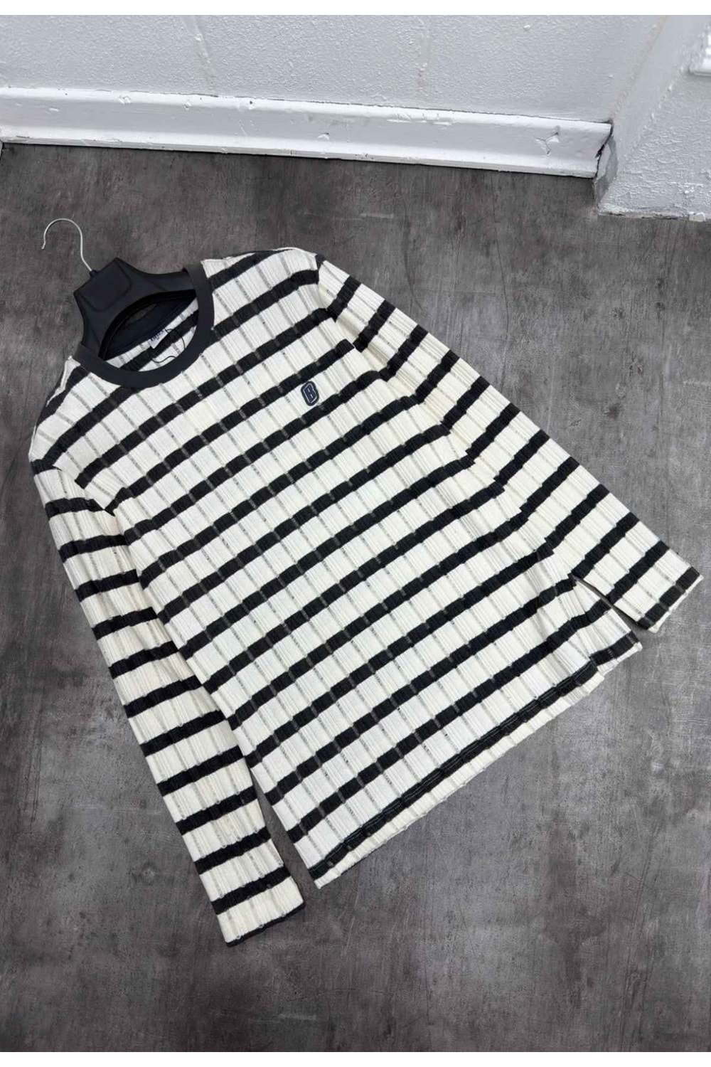 1006 BRO İNCE TRİKO - ANTRASİT BEYAZ - S