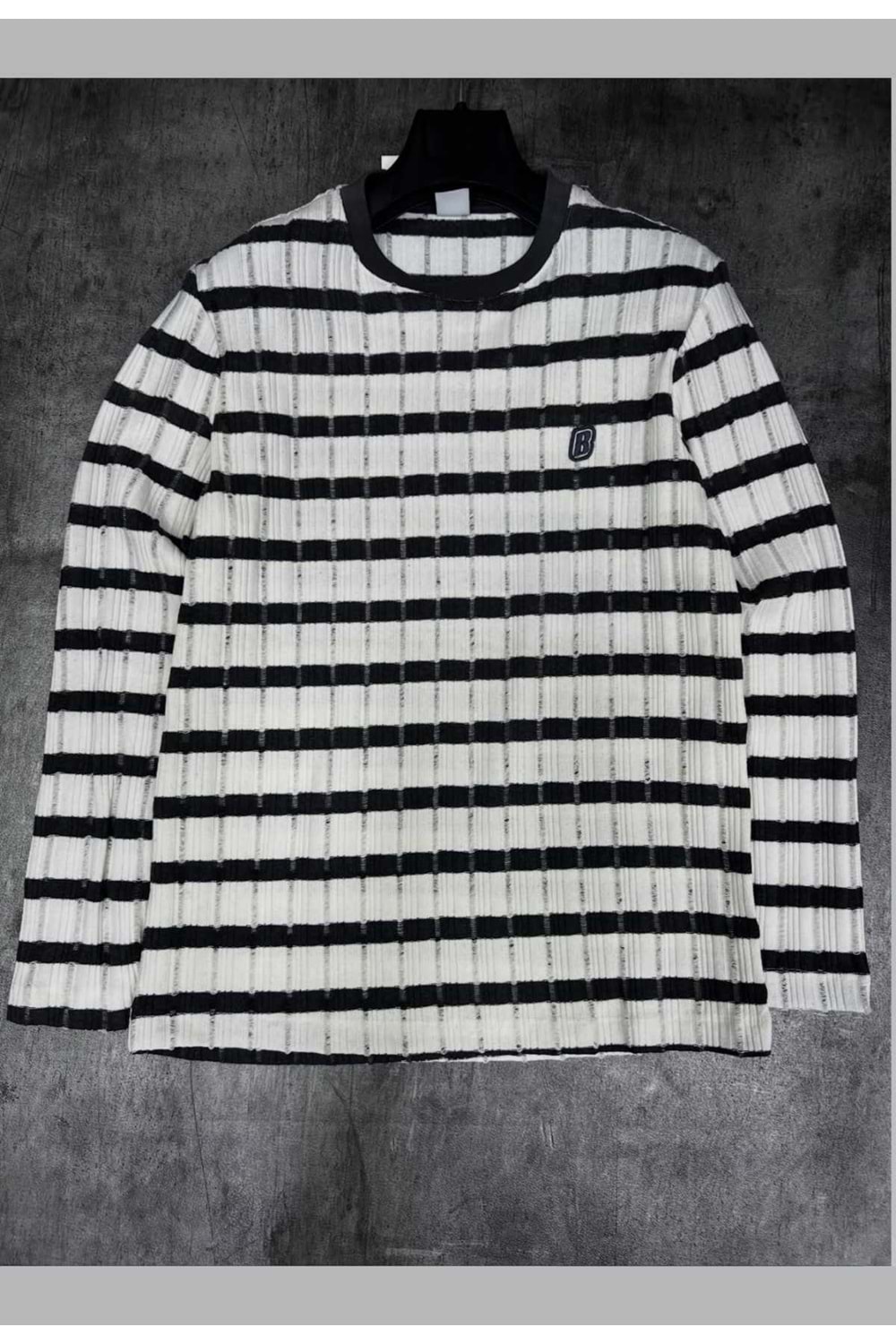 1006 BRO İNCE TRİKO - SİYAH-BEYAZ - L