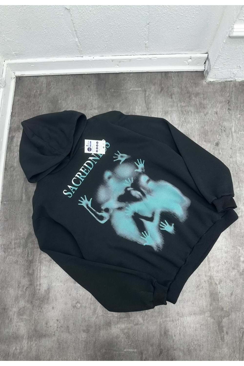 1001 SACREDNESS SİYAH SWEAT - SİYAH - STANDART