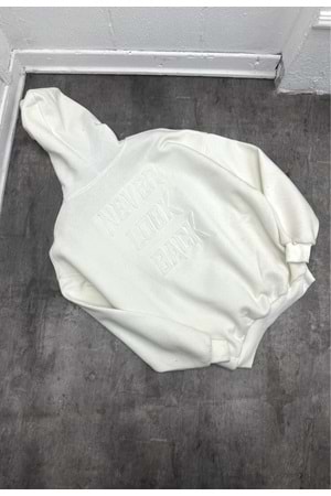 1001 NEVER KABARTMA BÜYÜK LOGO - BEYAZ - STANDART