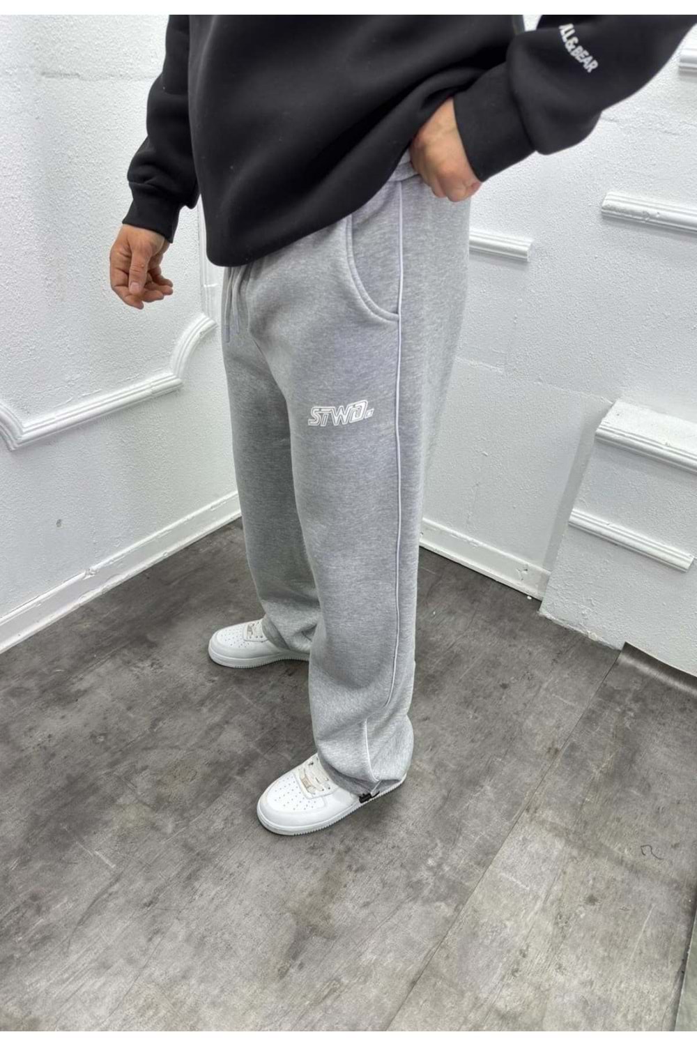 1029 STWD KALIN ENJEKSIYON BASKI BAGGY ESOFMAN - GRİ - L