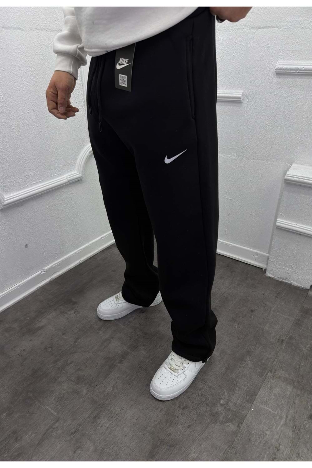 1049 NIKE REFLEKTÖR LOGO BAGGY EŞOFMAN - SİYAH